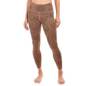 🆕 SAGE Collective python jacquard crop leggings high rise brown black al…